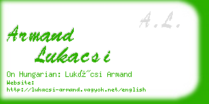 armand lukacsi business card